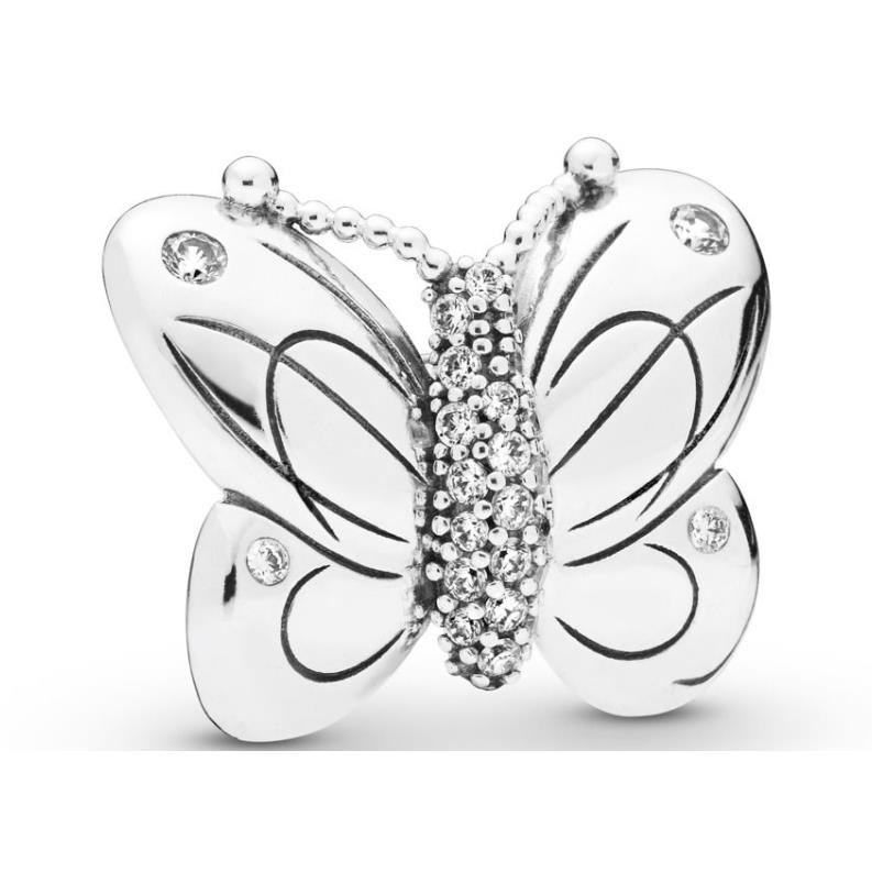 Spring Collection 2019 Pandora Decorative Butterfly Charm W/ CZ