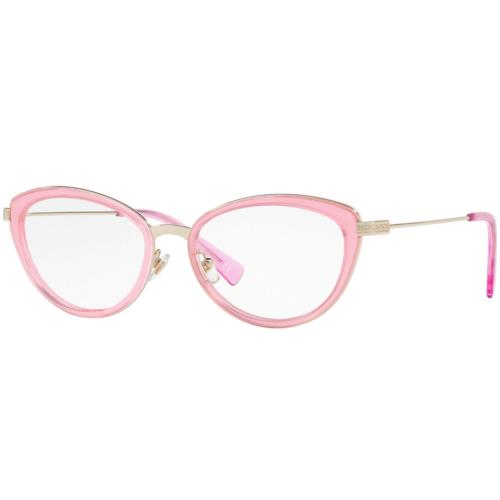 Versace 1244 - 1404 Eyeglasses Pale Gold / Transp Pink 53mm