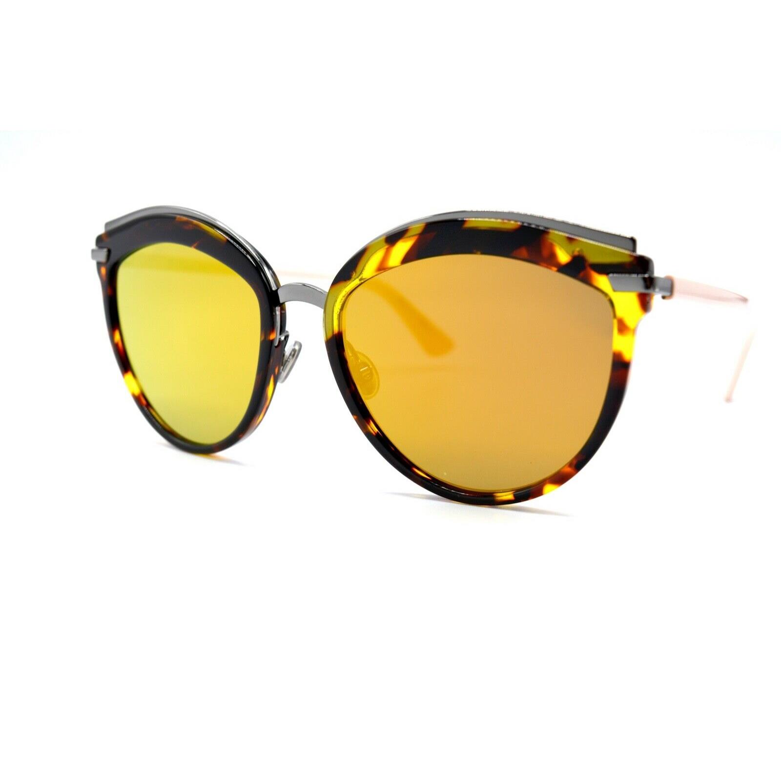 Christian Dior OFFSET2 01K Havana Amber Mirrored Sunglasses 55-18