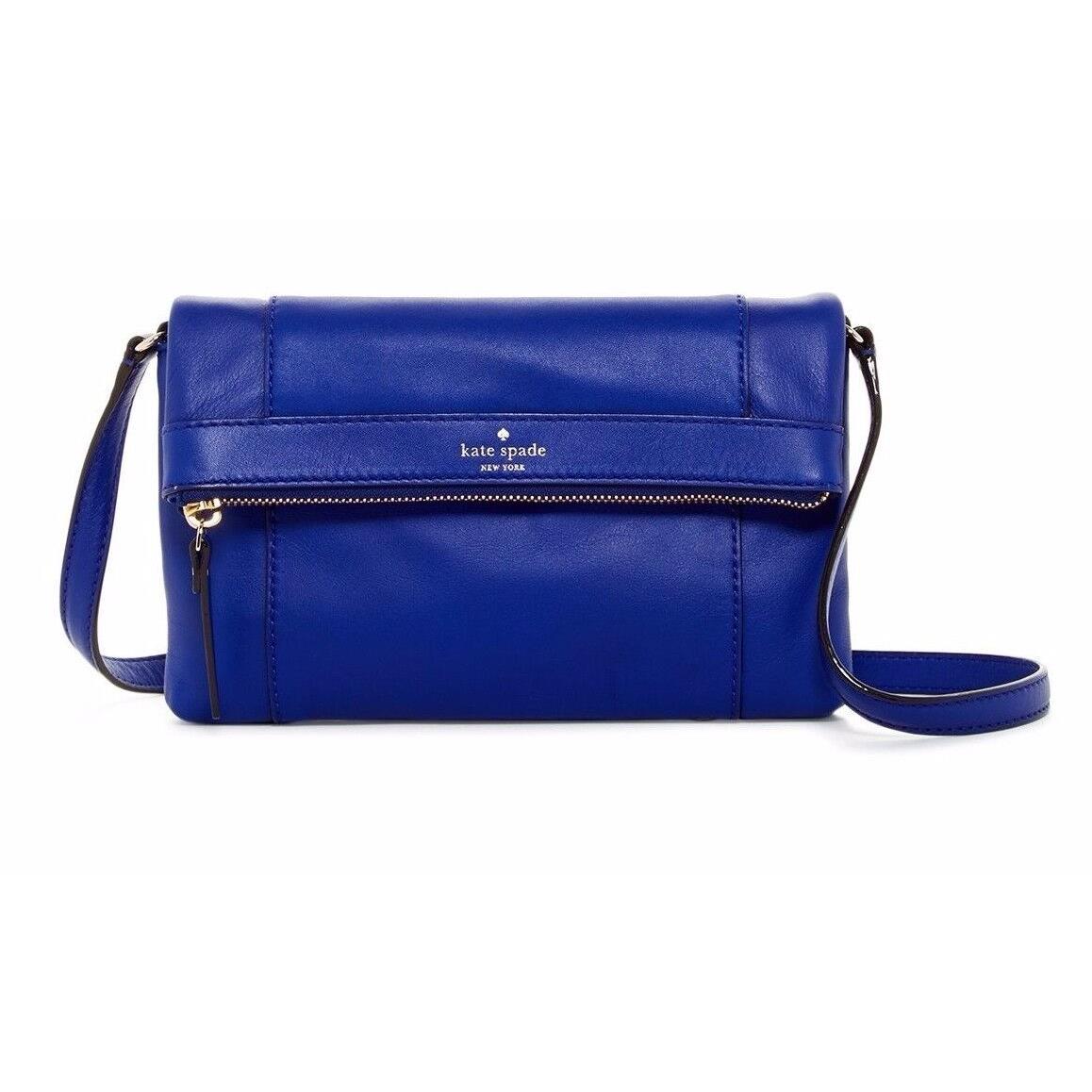 Kate Spade Freemont Place Julian Blue Leather Purse Crossbody Bag 38402
