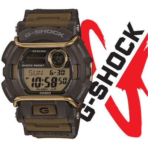 Casio G-shock GD400-9 Face Protector Flash Alert Green Digital 200m Men`s Watch