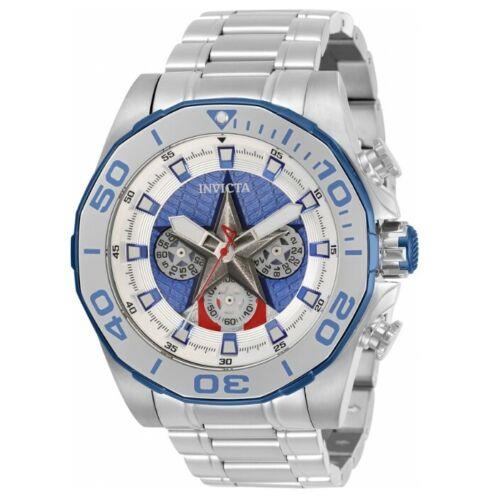 Invicta Marvel Captain America Mens 48mm Limited Edition Chronograph Watch 32917