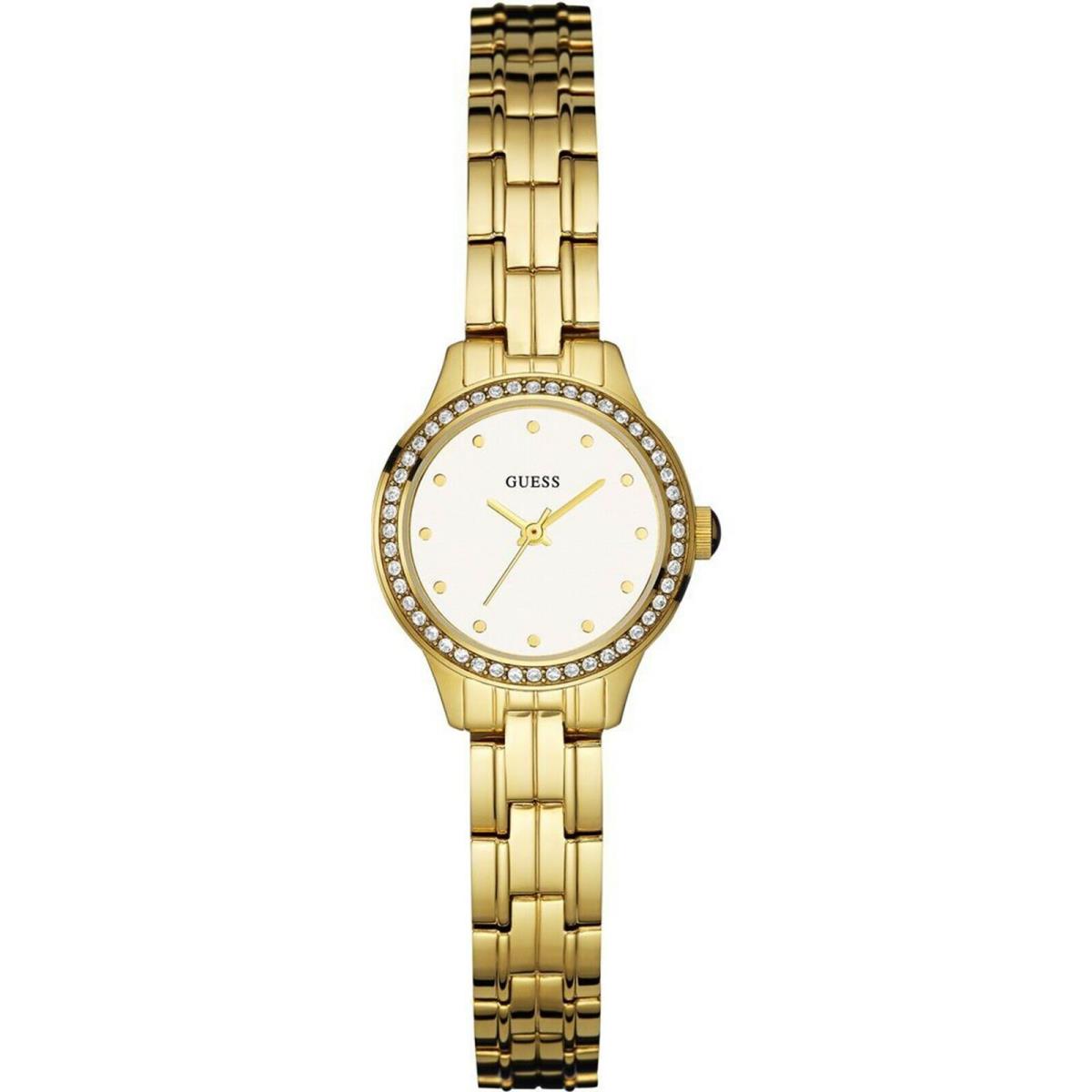 Guess W0693L2 Ladies Dress Stainless Steel Gold-tone Crystal Accented Bezel WR