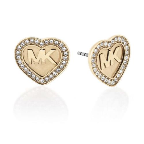 Michael Kors Gold-tone Pave Crystals Monogram Earrings MKJ6259710