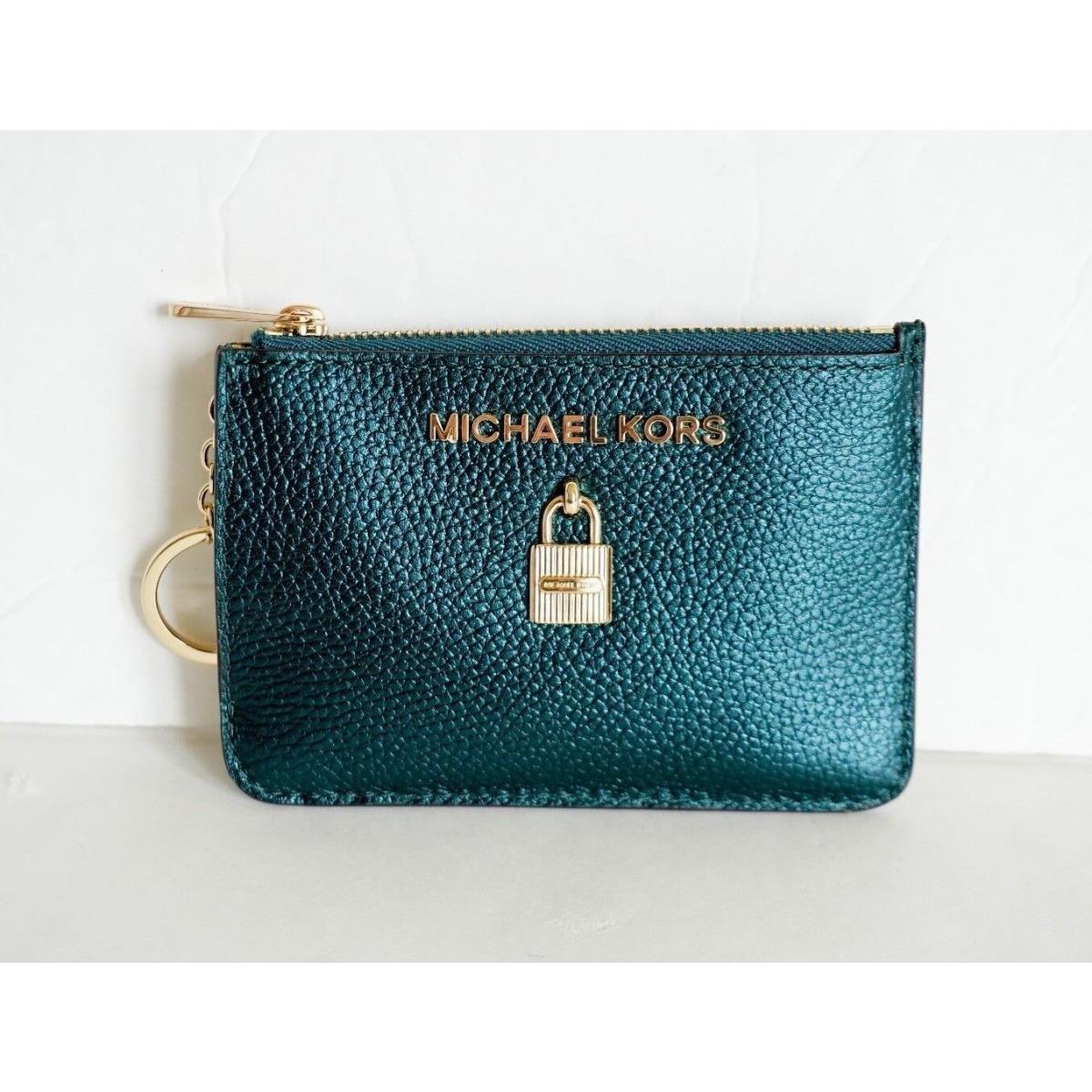 teal michael kors wallet