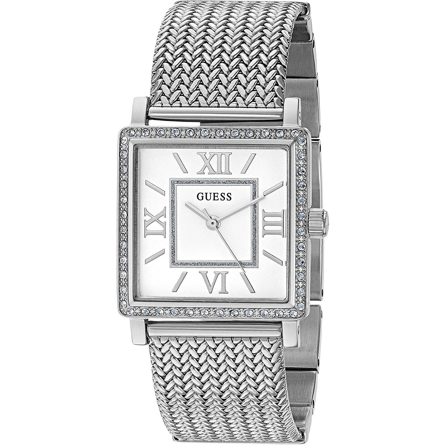 Guess W0826L1 Ladies Dress Stainless Steel Silver-tone Crystal Accented Bezel WR
