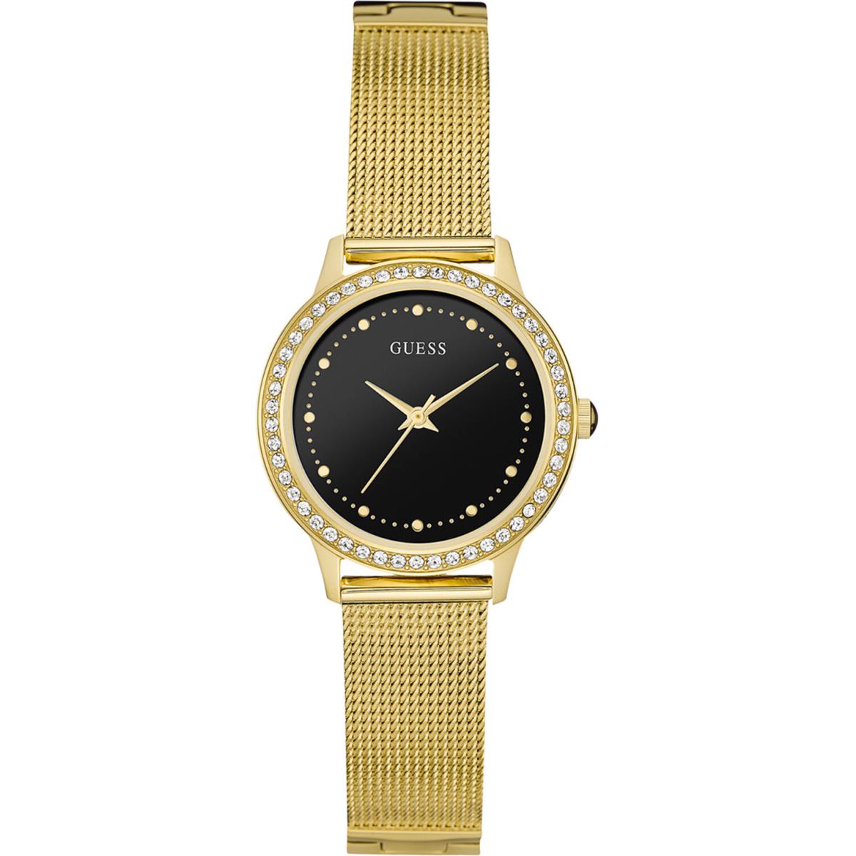 Guess W0647L8 Ladies Dress Stainless Steel Gold-tone Crystal Accented Bezel.