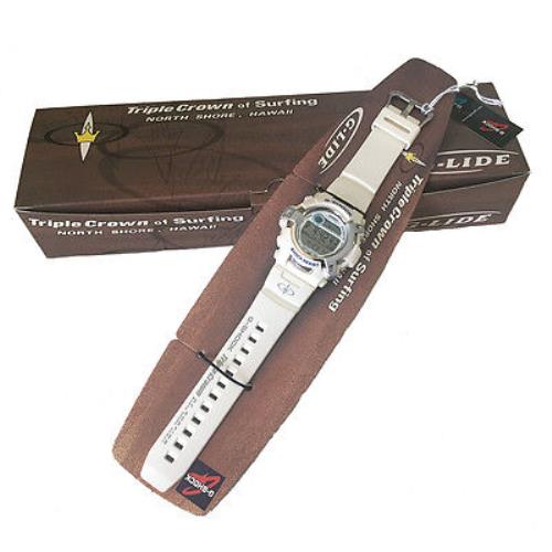Mint Casio G-shock G-lide 2001 Triple Crown OF Surfing GL130TC-7M White Watch