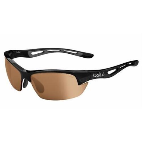Bolle Sunglasses Shiny Black Frame Modulator V3 Golf Oleo AF Lens 11781