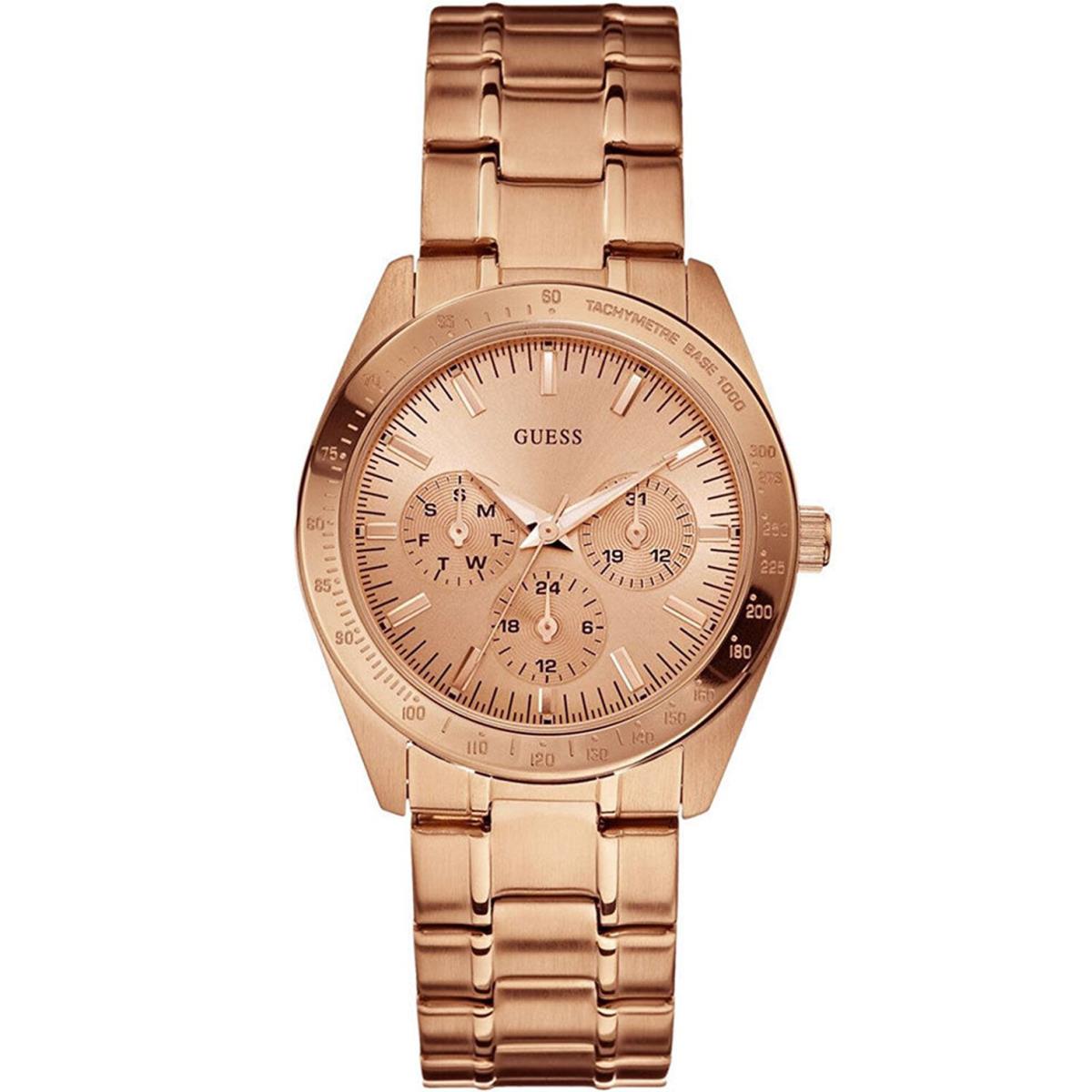 Guess W13101L1 Ladies Casual Multi-function Rose Tone