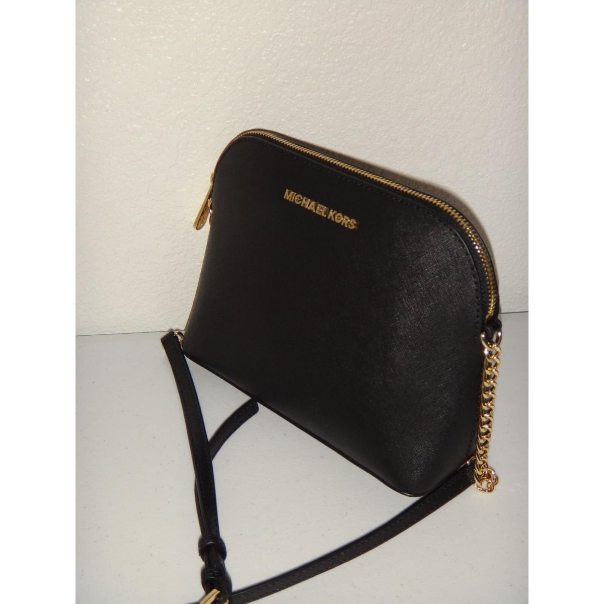 michael kors black dome crossbody