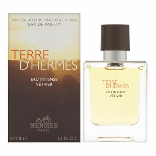 Terre D`hermes Eau Intense Vetiver by Hermes For Men 1.6 oz Edp Spray