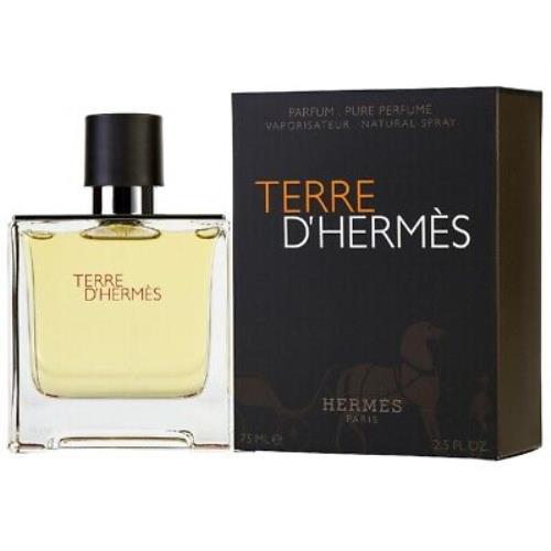 Terre D`hermes Pure Perfume Hermes 2.5 oz / 75 ml Men Cologne Spray