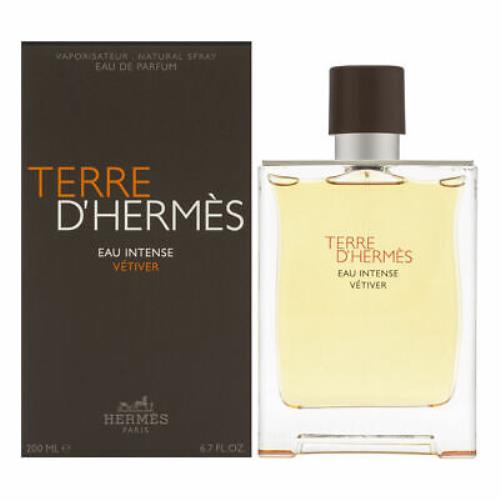 Terre D`hermes Eau Intense Vetiver by Hermes For Men 6.7 oz Edp Spray