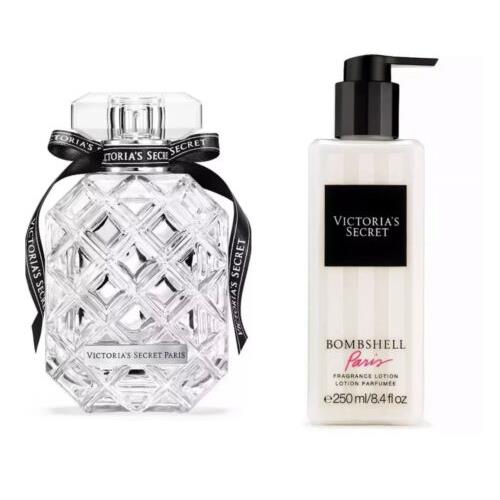 Victoria`s Secret Bombshell Paris Eau de Parfum 1.7 Fl.oz. and Fragrance Lotion