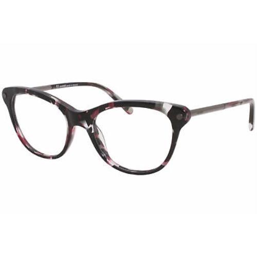 Balmain BL1066 03 Eyeglasses Women`s Red Tiger Pink/silver Optical Frame 54mm