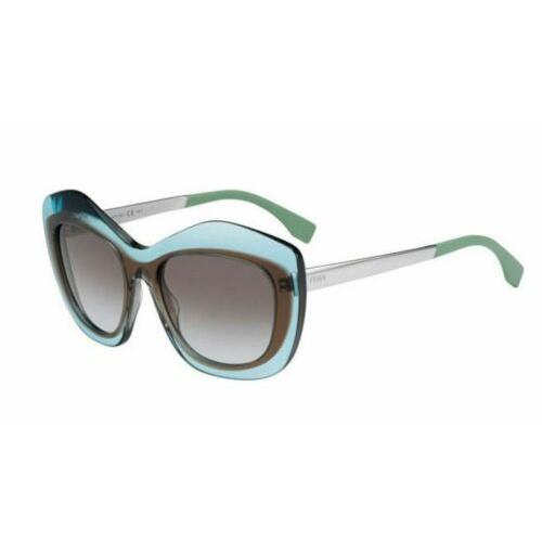 Fendi FF0029/S7NUNE Womens Blue Brown Oversized Butterfly Sunglasses