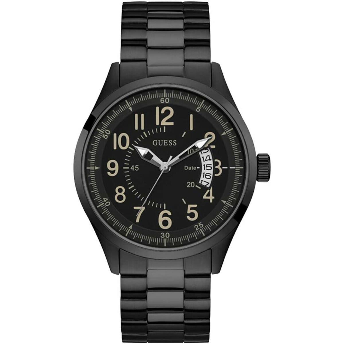 Guess W1245G3 Men`s Casual All Black Stainless Steel Case WR