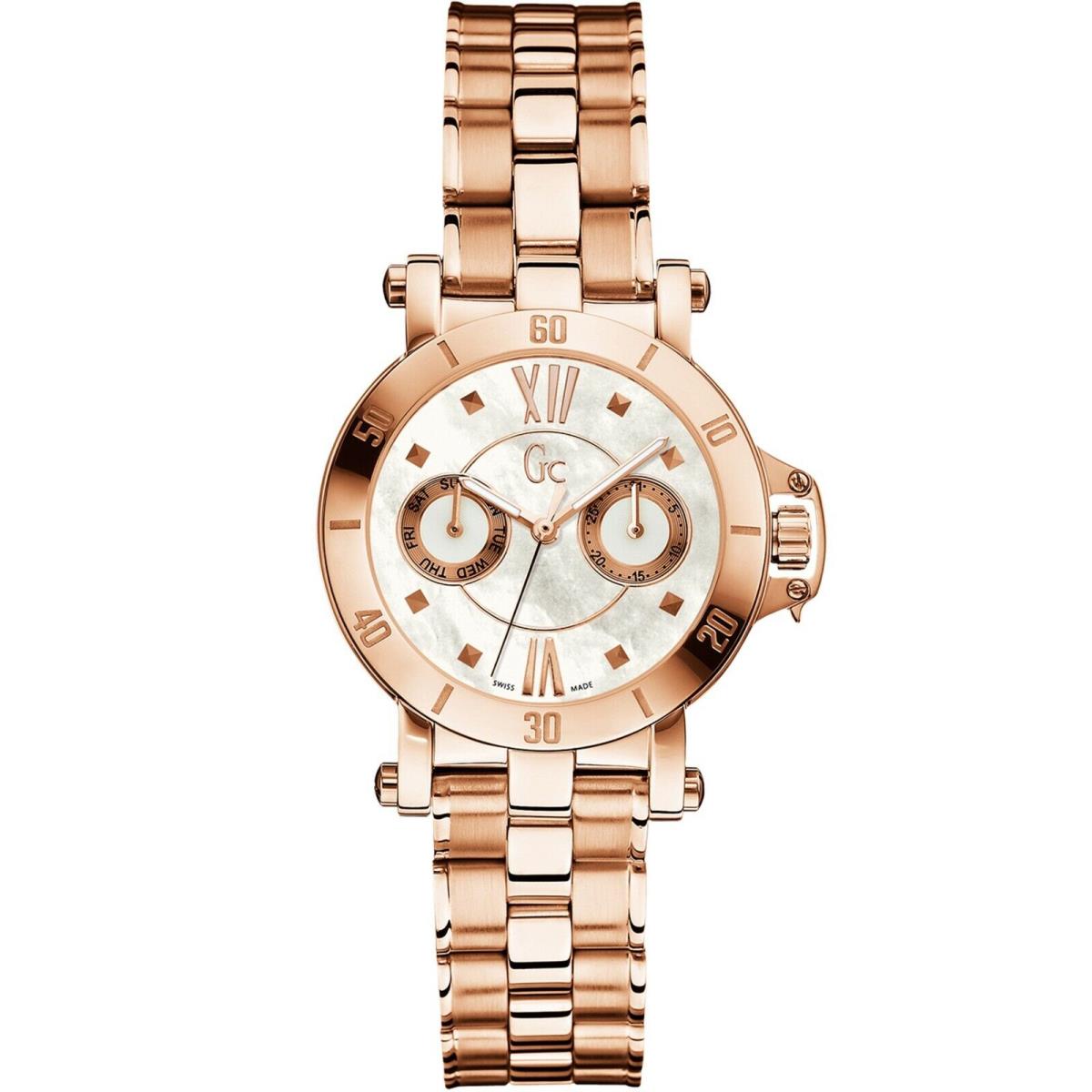Guess Collection X74008L1S Ladies Dress Rose Tone Crystal Screw Crown 100m WR