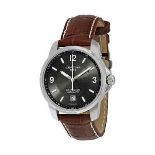 Certina DS Podium Automatic Grey Dial Brown Leather Men`s Watch
