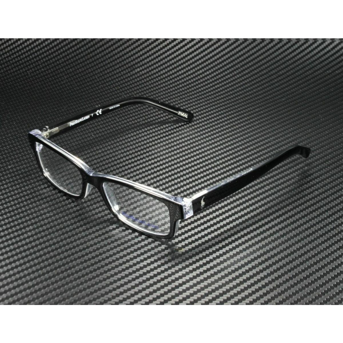 Ralph Lauren Polo PP8518 541 Shiny Black Rectangle Men`s 46 mm Eyeglasses