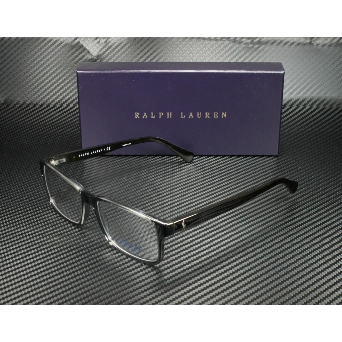 Ralph Lauren Polo PH2123 5536 Shiny Grey Rectangle Square Men`s 56 mm Eyeglasses