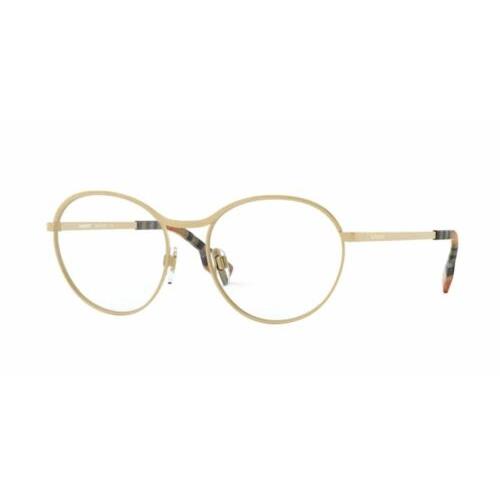 Burberry BE1337 1297 Gold Round Women`s 53 mm Eyeglasses