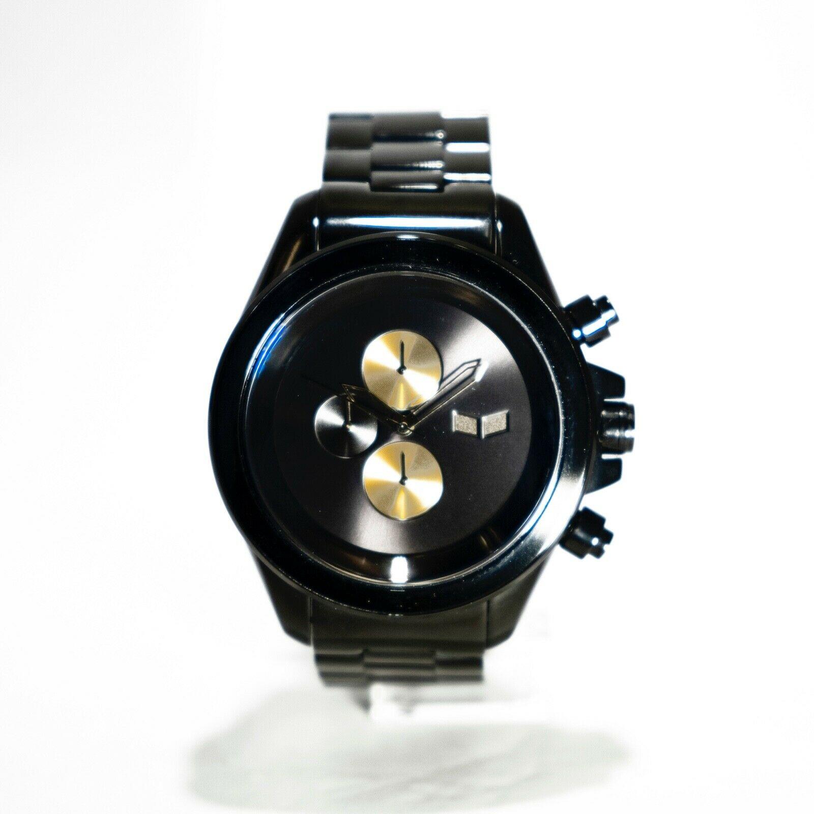 Mens ZR3036 Black Chronograph Black/gold-dial 52mm Vestal