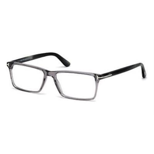 Tom Ford TF 5408 FT5408 Transp Grey Grey Horn Effect Temples 020 Eyeglasses