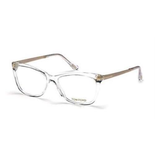 Tom Ford TF 5353 FT5353 Shiny Crystal Shiny Brushed Gold 026 Eyeglasses