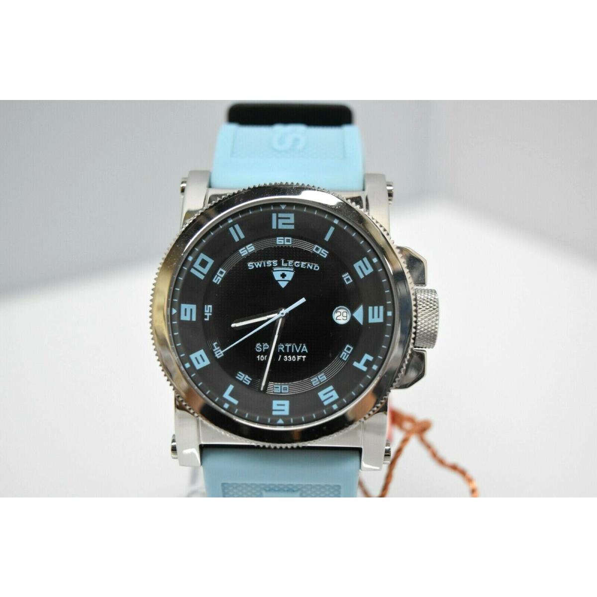 Swiss Legend Sportiva 45mm SL-40030 Watch Baby Blue/Black