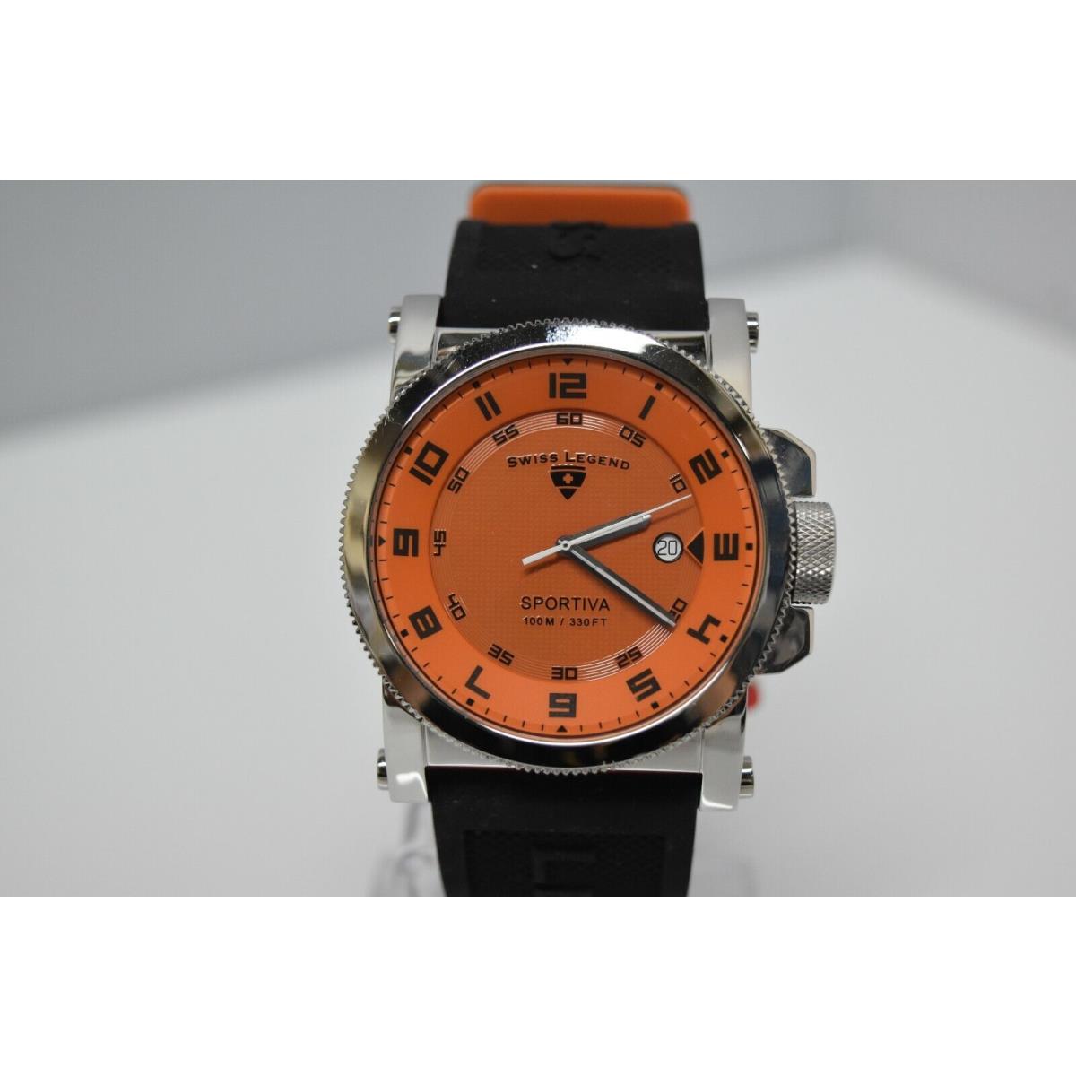 Swiss Legend Sportiva 45mm SL-40030 Watch Black/Orange