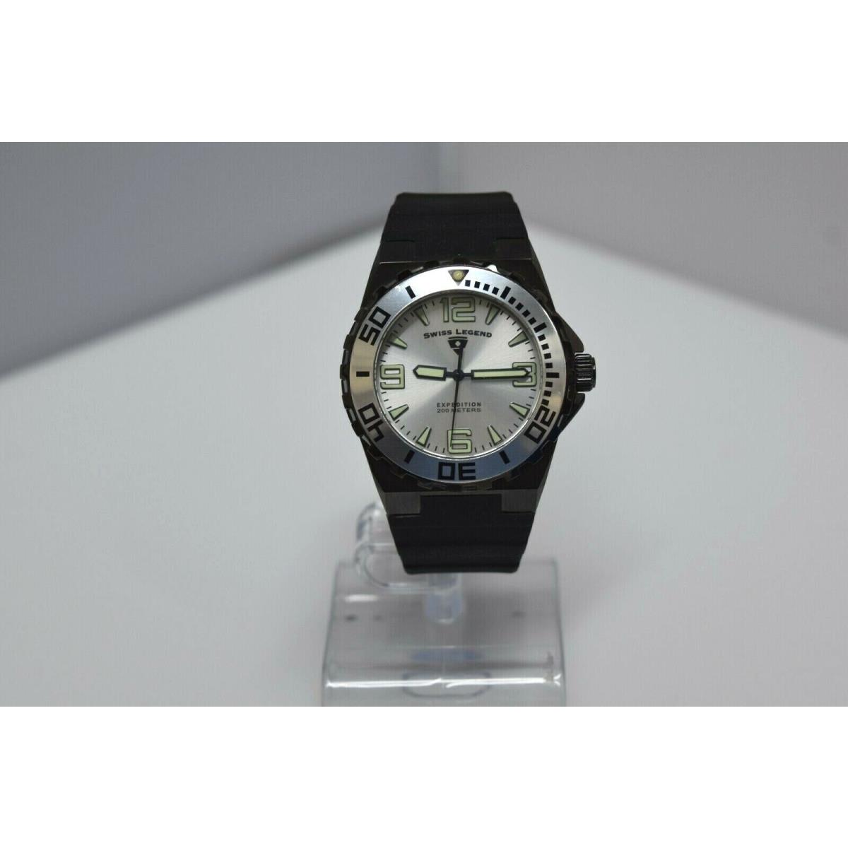 Swiss Legend Expedition Sapphitek 48mm 200M SL-10008 Watch Black/Black/Silver
