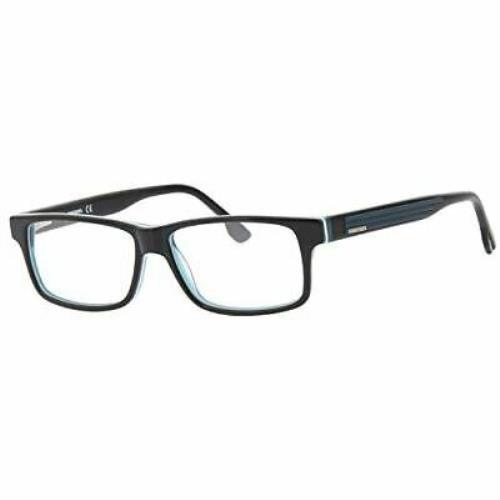Diesel Unisex Designer Eyeglass Frame DL 5015-005-52 mm Black Layer Blue/crystal
