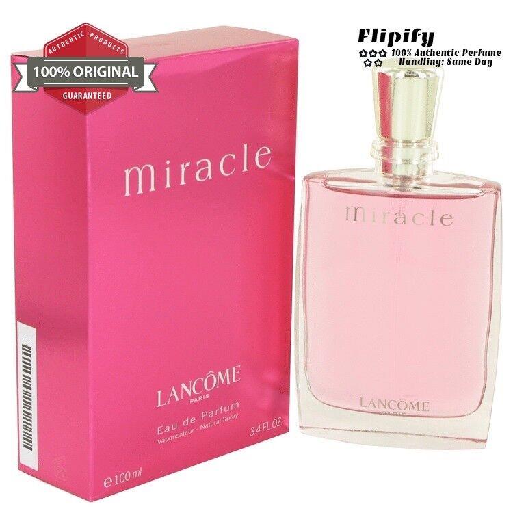 Miracle Perfume Edp Spray For Women by Lancome 1 oz 1.7 oz 3.4 oz