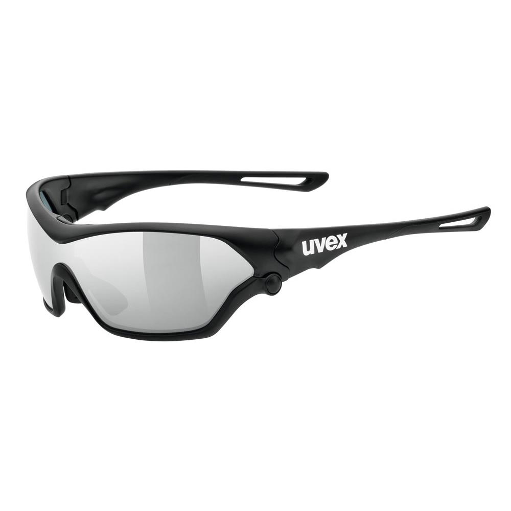 Uvex Sportstyle 705 Sunglasses - Premium PC Mirror Shield Lens - Bonus Lens Incl Black Mat / Lt Mir Silver+ Lt Mir Org + Clear