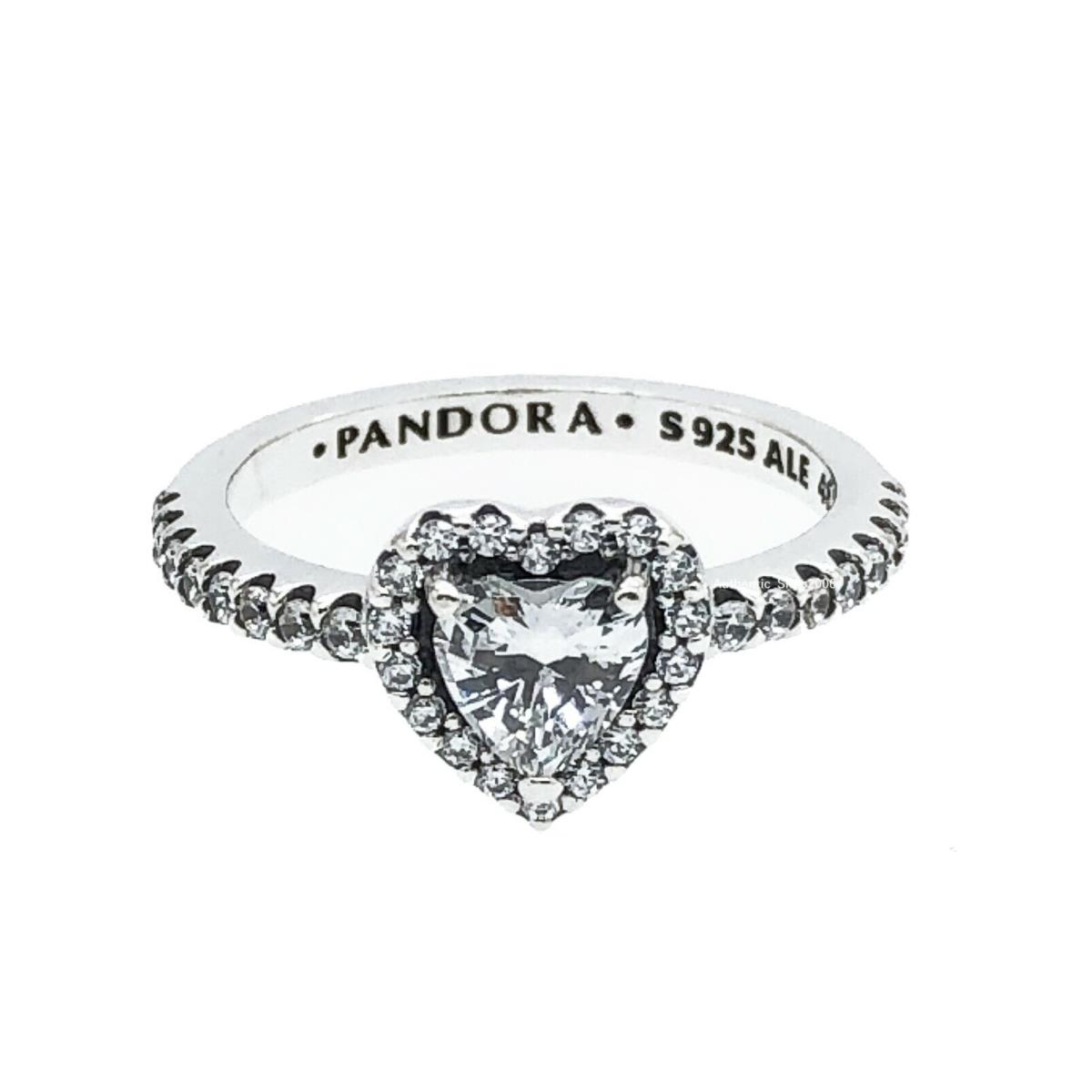 Pandora 925 Pave Sparkle Elevated Heart Ring 198421C01