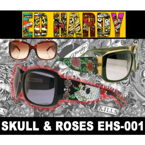 ED Hardy Sunglasses Skull Roses Ehs 001 All Colors