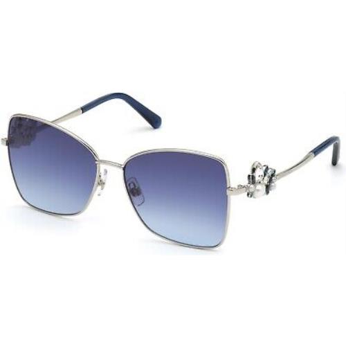 Swarovski SK 277 SK0277 Shiny Palladium Gradient Blue 16W Sunglasses