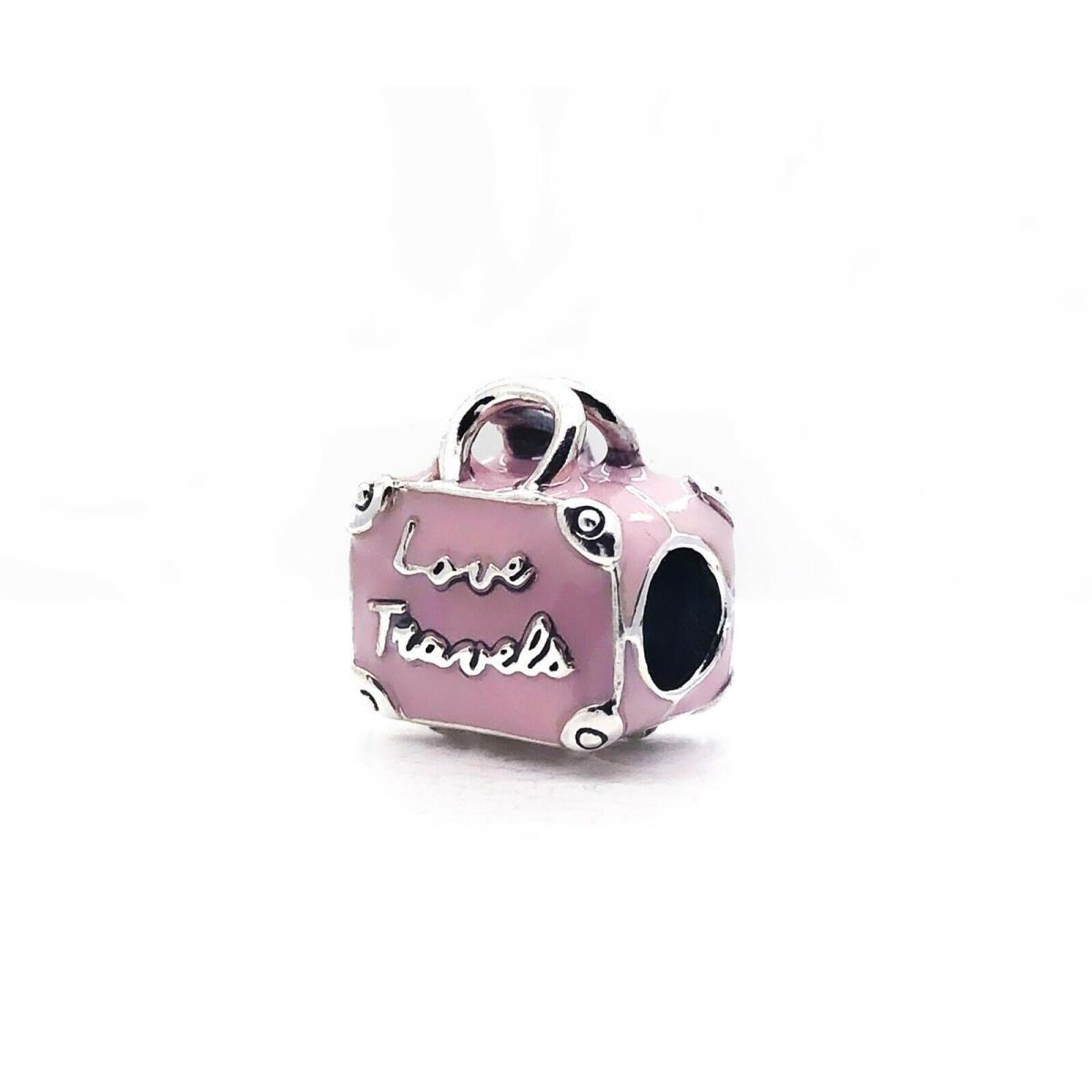Pandora 925 Pink Travel Bag Suitcase Love Travel Charm 798063EN124