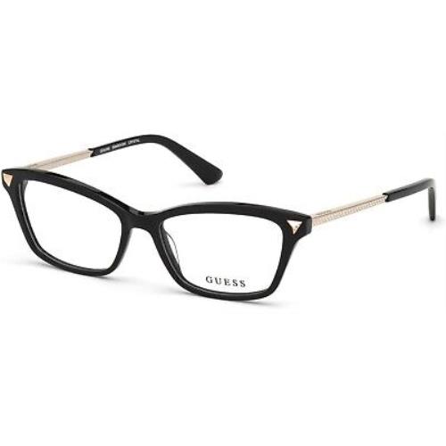 Guess Gu 2797 Gu2797 S Shiny Black 001 Eyeglasses 076212725055 Guess Eyeglasses Shiny 