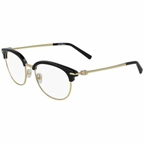 Salvatore Ferragamo SF2164 017 Black Gold Eyeglasses 52mm with SF Case