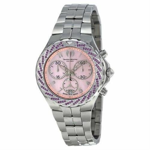 Technomarine 713013 Sea Pearl Chronograph Pink Dial Stainless Steel Ladies Watch