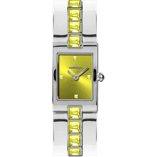 Jacques Lemans Women`s 1-1423P Vedette 20mm Yellow Dial Stainless Steel Watch
