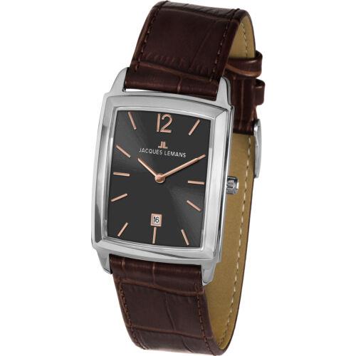 Jacques Lemans Unisex 1-1904C Bienne 30mm Gray Dial Leather Watch