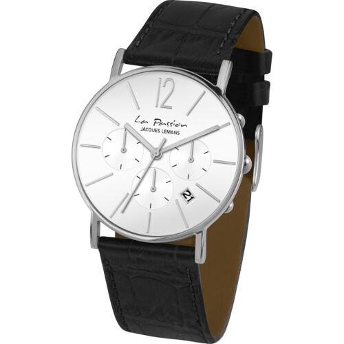 Jacques Lemans Unisex LP-123I La Passion 40mm White Dial Leather Watch