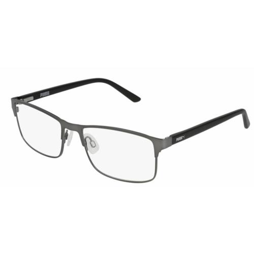 Puma PE 0027O 001 Grey Black Rectangle Men`s Eyeglasses