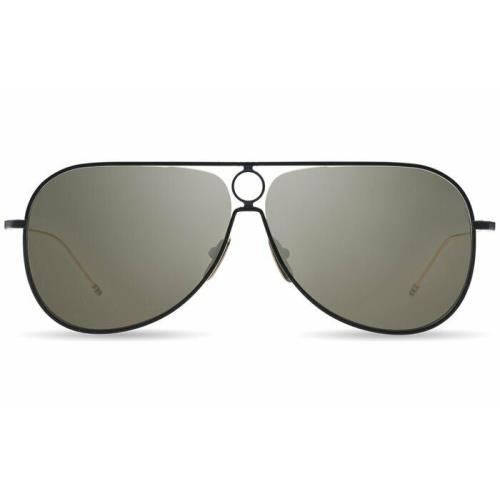 Thom Browne TBS115-A-03 Black/gold Frame Grey Tint Lense Sunglasses