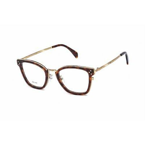 Celine CL50002U 054 Eyeglasses Havana Gold Frame 51mm