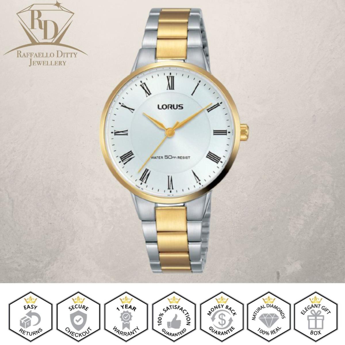 Lorus Ladies Watch Classic Quartz Two Tone Steel Case Women`s Gift RG254N